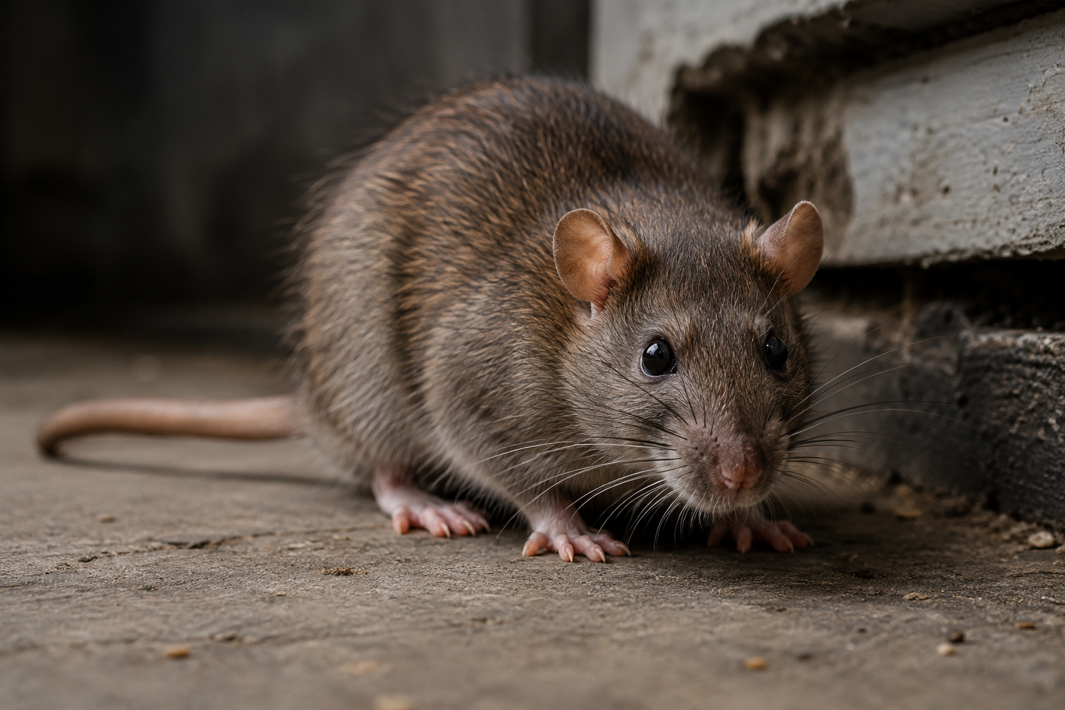 Ratte in der Wohnung – Nahaufnahme eines Schädlings